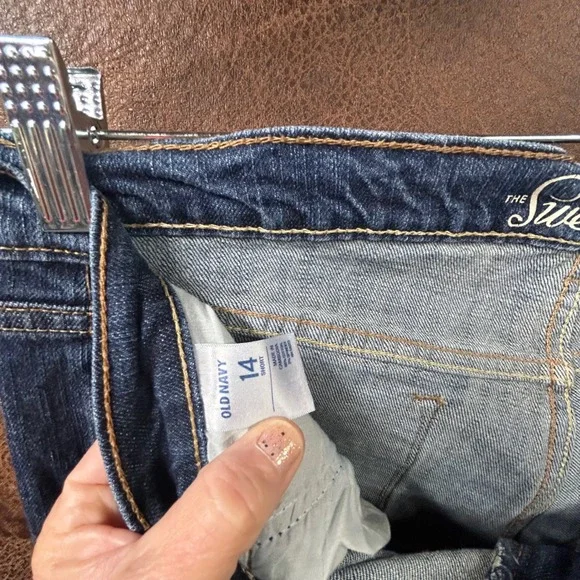 Old Navy sweetheart womens blue jeans 14 petite short denim casual - Picture 3 of 5